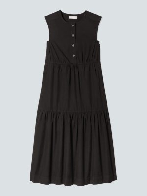 The Tiered Midi Dress | Black