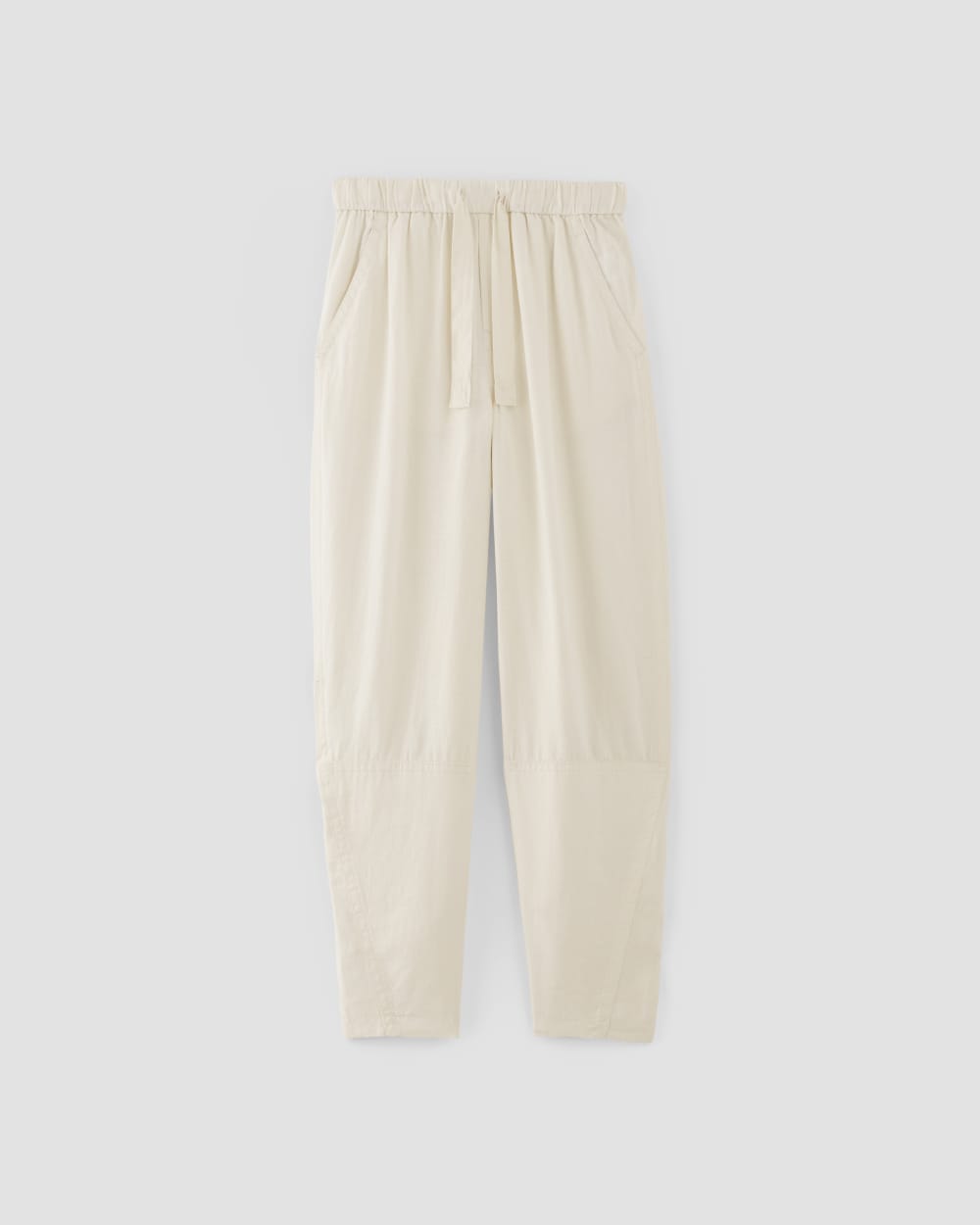 The Linen Pull-On Barrel Pant | Bone - Image 2