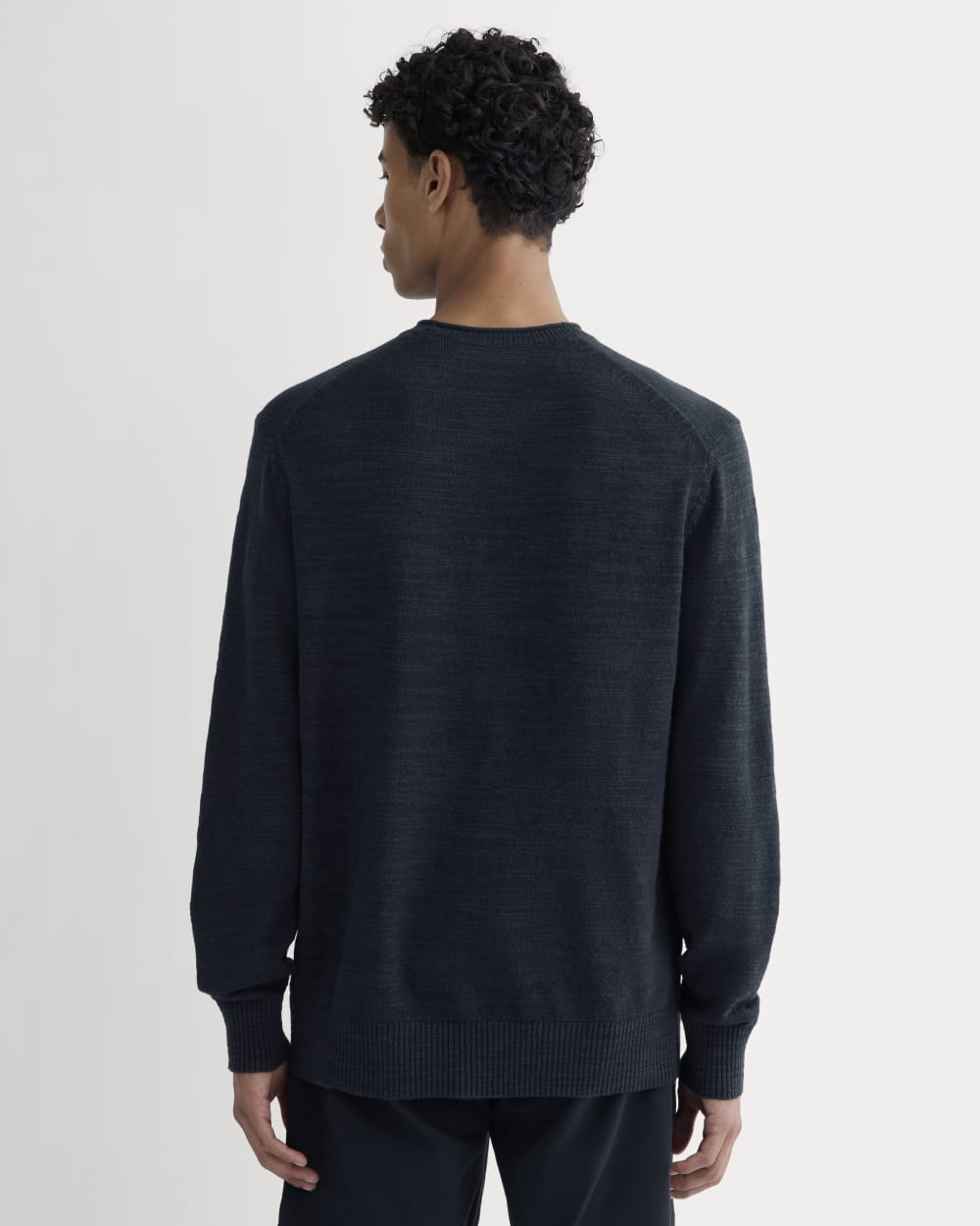 The Cotton Linen Pullover | Navy - Image 5