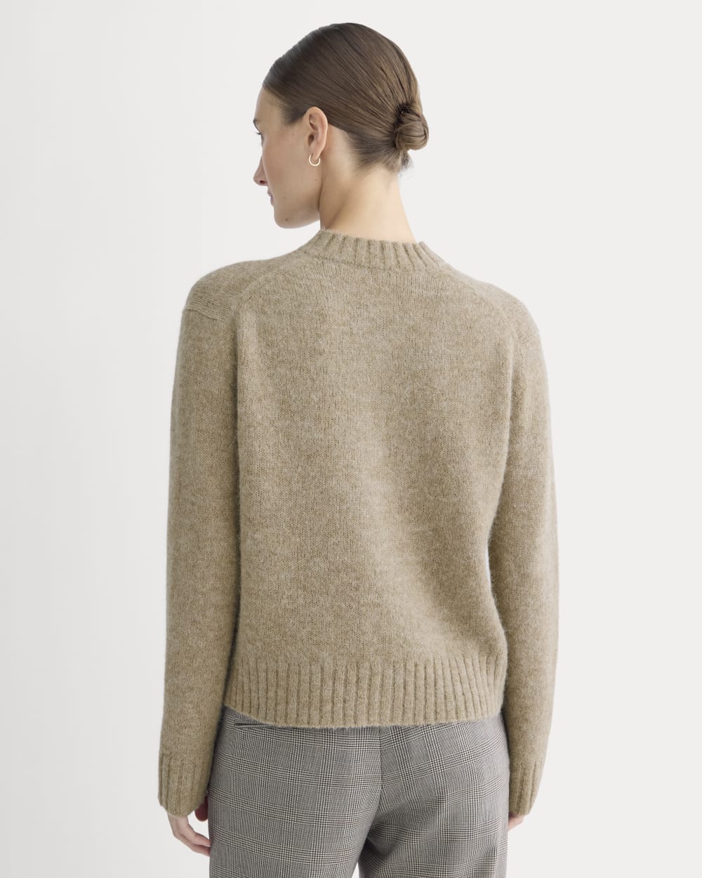 The Crew Cardigan in Alpaca | Dark Heathered Camel - Image 5