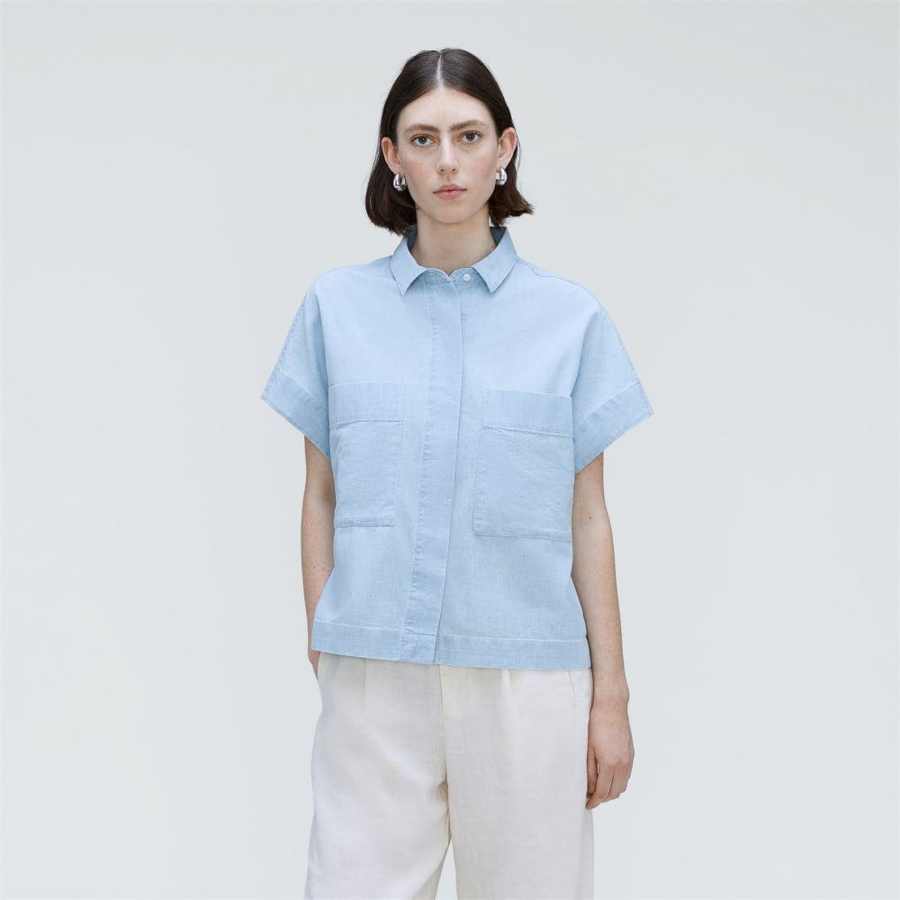 The Short-Sleeve Box Shirt | Icy Blue