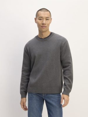 The Classic Sweater in Everyday Cotton | Heathered Charcoal