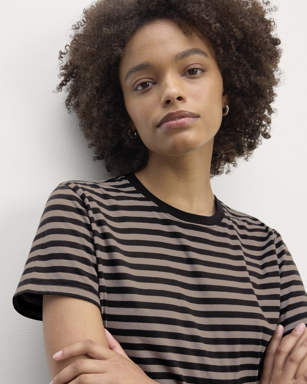 The Box-Cut Tee in Essential Cotton | Artist Clay / Black | No Pocket - Image 3