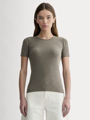 The Luxe Rib Crew | Heathered Fatigue