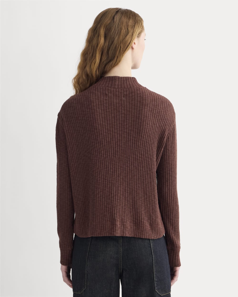 The Cozy Rib Funnel-Neck | Dark Mahogany - Image 5