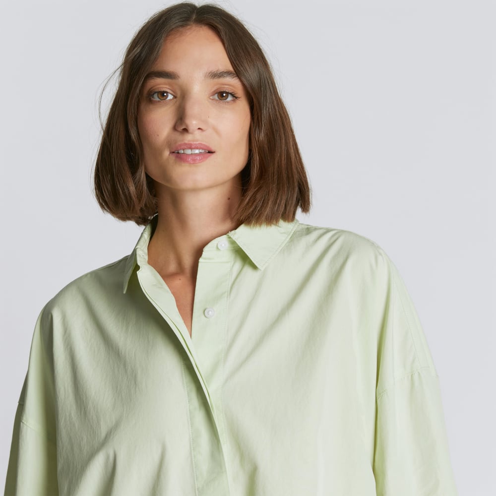 The Oversized Poplin Shirt | Seafoam Green - Image 2