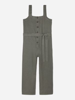 The Linen Jumpsuit | Pewter Green
