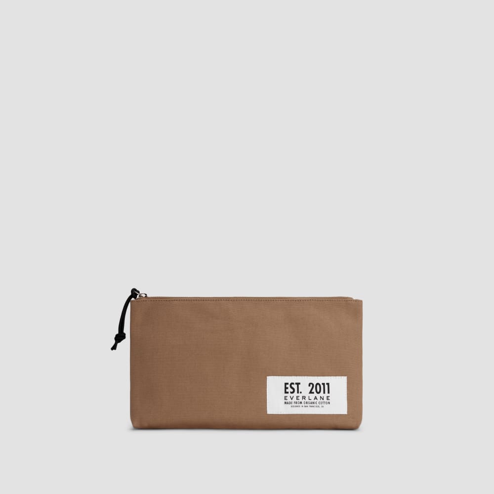 The Organic Canvas Pouch | Cappuccino