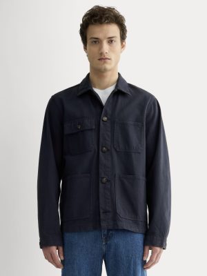 The Denim Utility Jacket | Garment-Dyed Navy