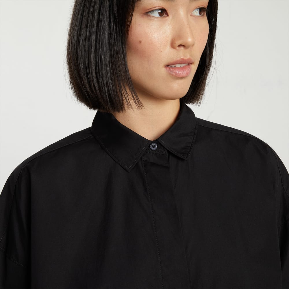 The Oversized Poplin Shirt | Black - Image 7