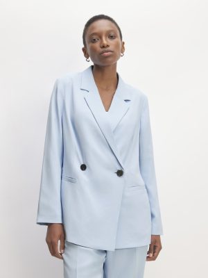 The Drapey Blazer | Chambray Blue