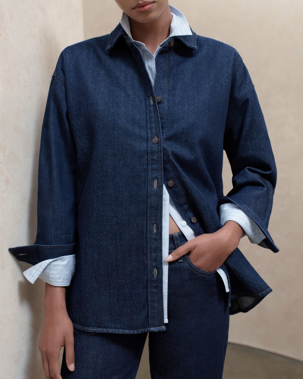 The Oversized Denim Shirt | Tungsten Rinse - Image 7