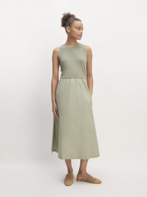The Supima? High-Neck Riviera Dress | Sage Green