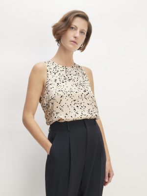 The Satin Racerback Top | Whisper Pink Moonsplatter