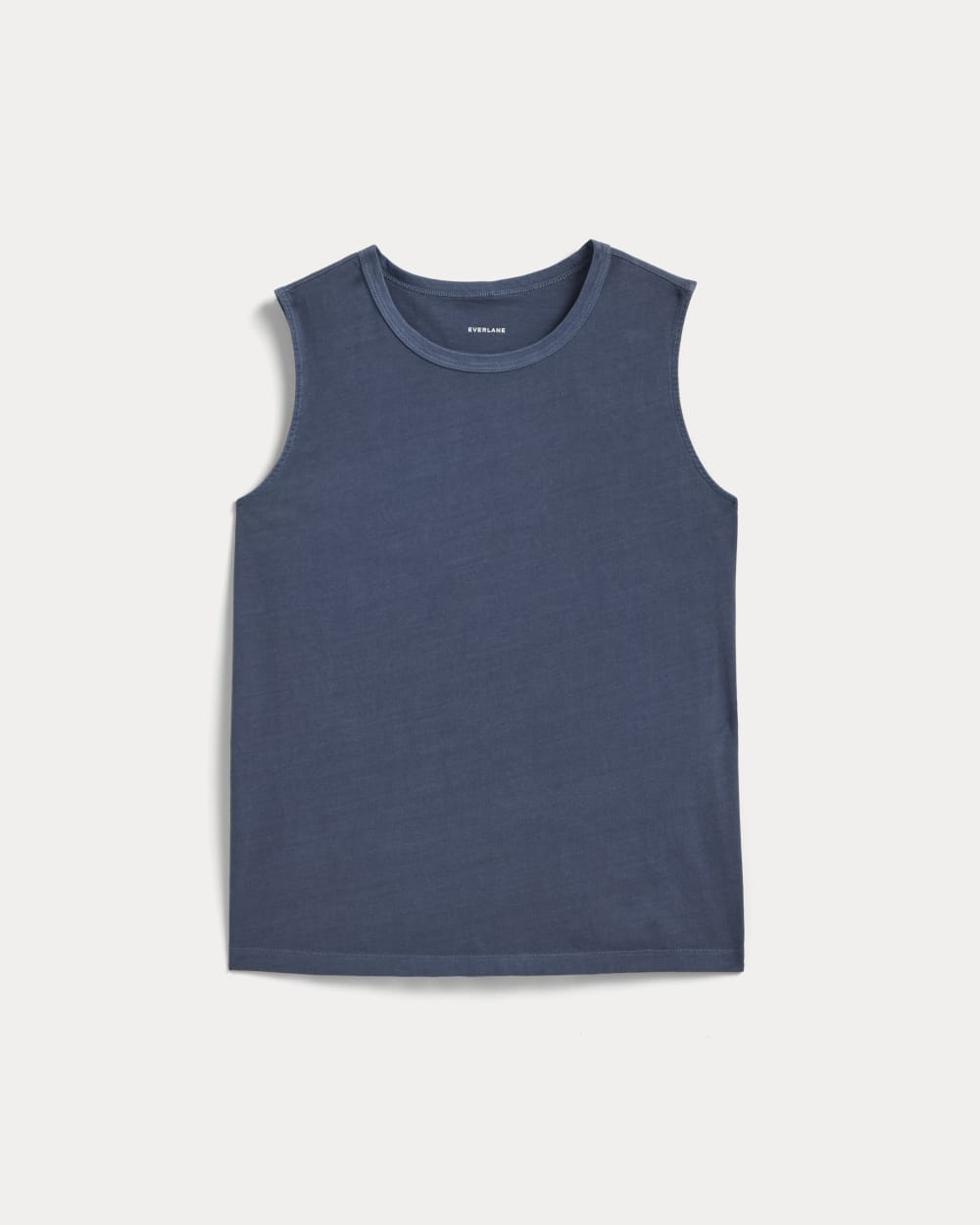 The Boyfriend Tank in Essential Cotton | Navy - Image 2