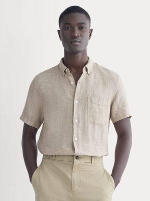 The Classic Short-Sleeve Shirt in Linen | Cornstalk Chambray