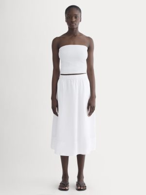 The Gauze Tiered Skirt | White