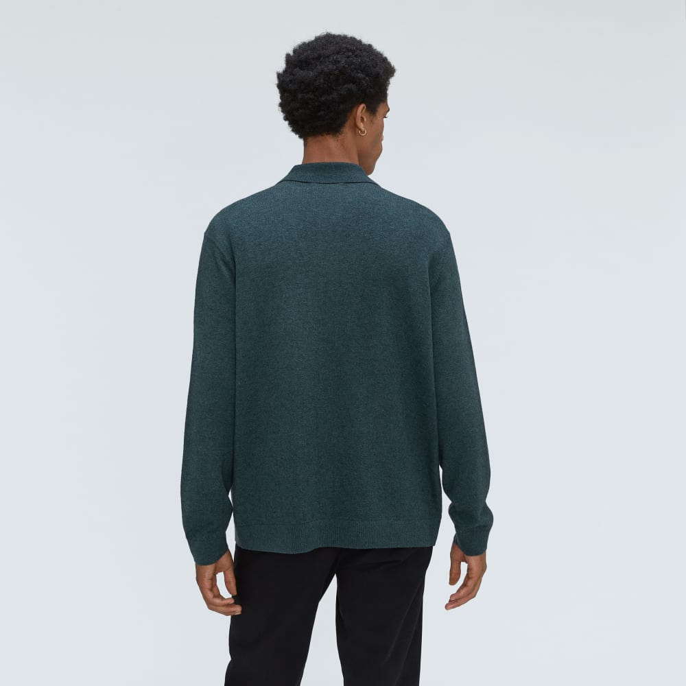 The Merino-Blend Sweater Polo | Deep Teal - Image 3