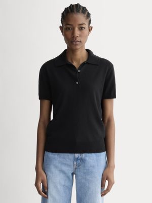 The Polo in Cotton Cashmere | Black