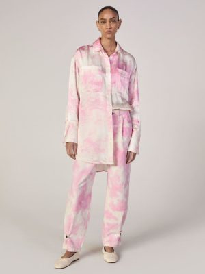 The Everlane x Marques' Almeida Canvas Oversized Barrel Pant | Pink Tie-Dye