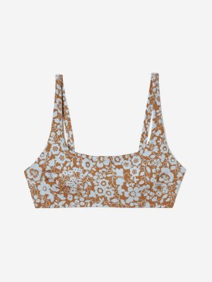The Square-Neck Bikini Top | Honey Floral