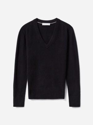 The Cashmere V-Neck | Black