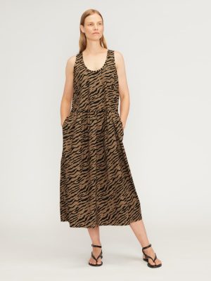 The Poplin Summer Dress | Tiger Stripe Toasted Coconut