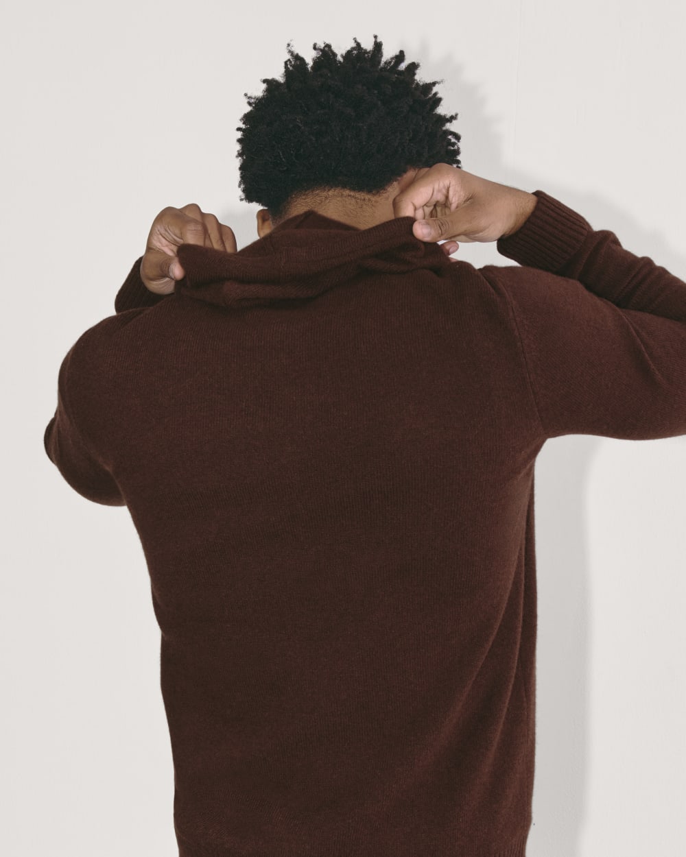 The Felted Merino Hoodie | Heather Mahogany - Image 5