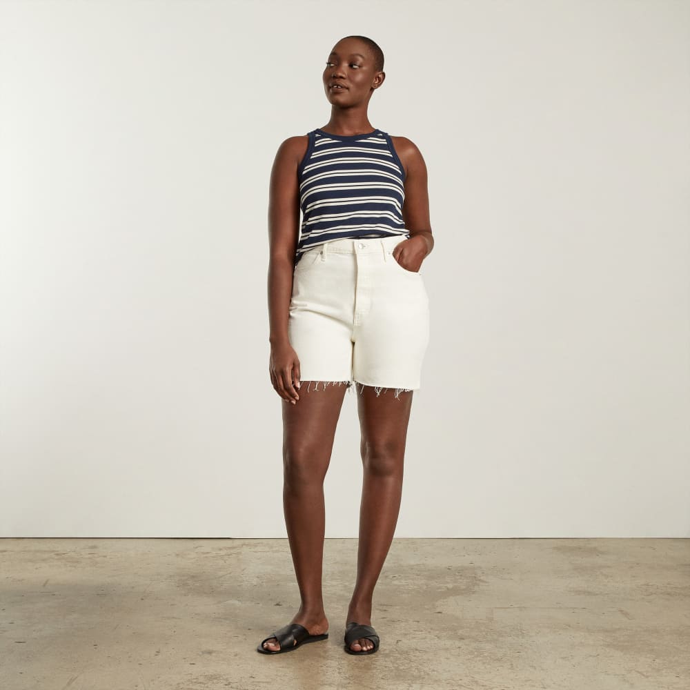 The Tank in Essential Cotton | Navy / Tan - Image 5