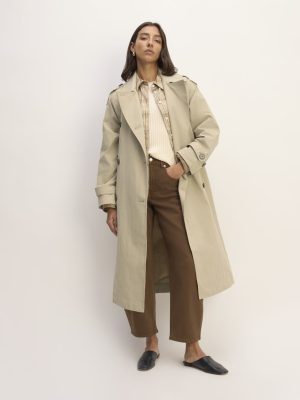 The ReNew Long Trench Coat | Trench Coat Khaki
