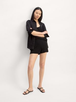The Crochet Knit Short | Black