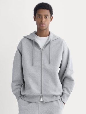 Luxe Fleece Full-Zip Hoodie | Vintage Heather Grey