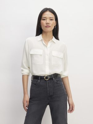 The Utility Shirt in Washable Silk | Off-White
