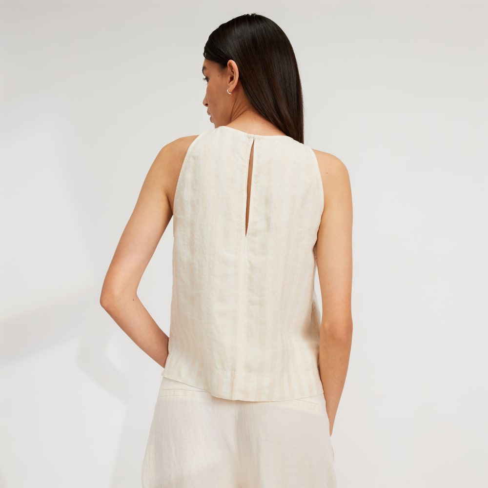The Linen High-Neck Tank | Brazilian Sand / Canvas Tan - Image 3
