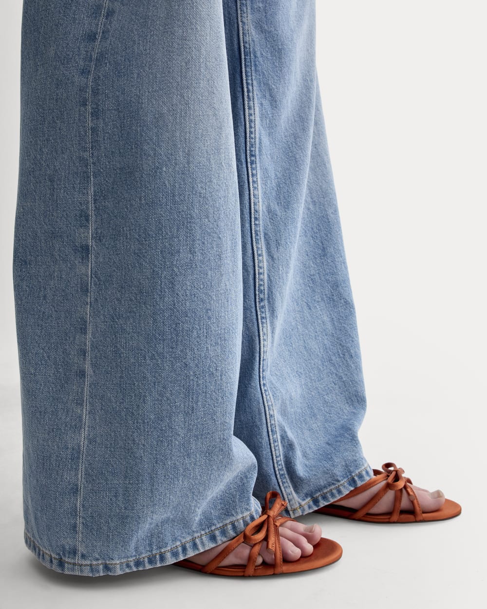 The Bow Sandal | Deep Amber Satin - Image 3