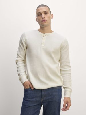 The Waffle Long-Sleeve Henley | Bone