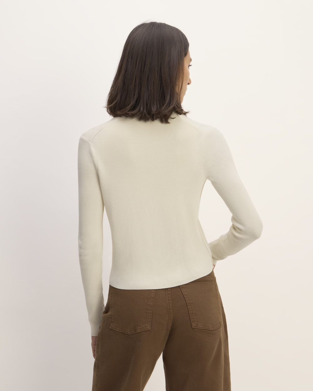 The Viscose Knit Cardigan | Beige - Image 6