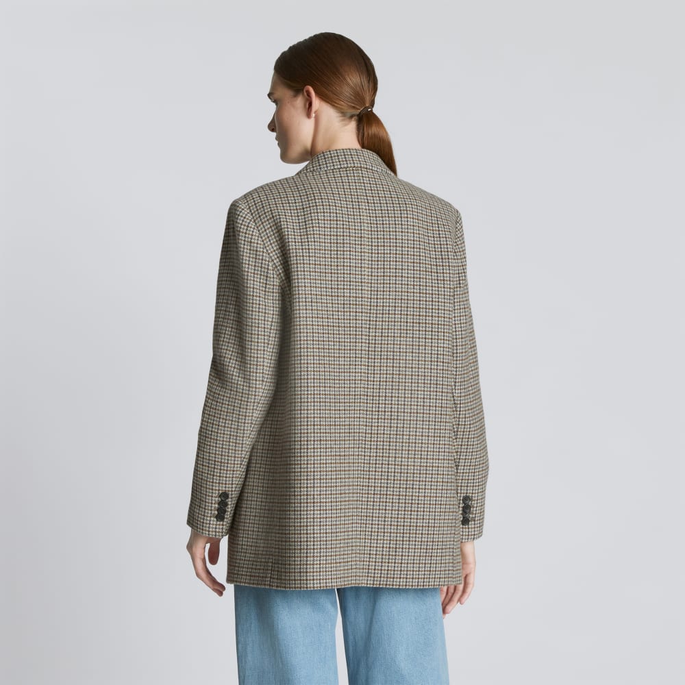 The Oversized Blazer in Wool | Pewter Houndstooth - Image 6