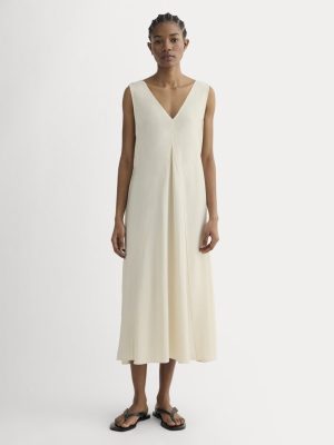 The V-Neck Dress in SoftLuxe | Sandshell