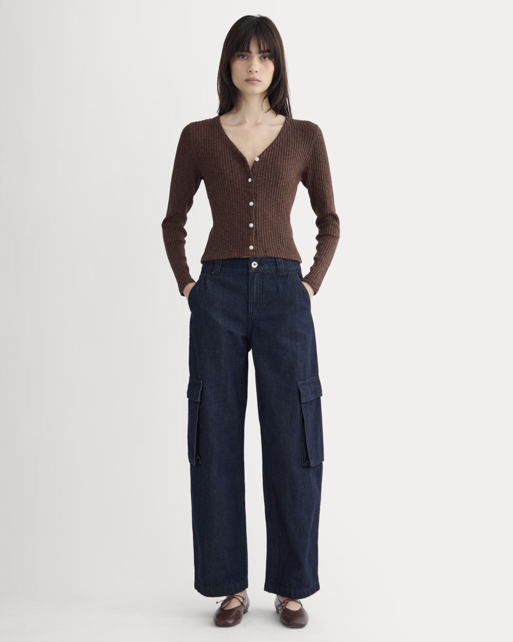 The Cozy Rib Cardigan | Dark Mahogany - Image 3