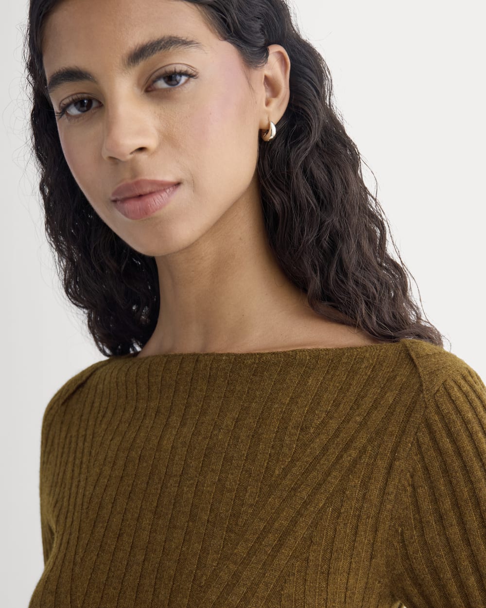 Cashmere Ribbed Boat-Neck Sweater | Heathered Toffee - Image 4