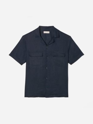 The Resort Shirt in Linen | Deep Navy