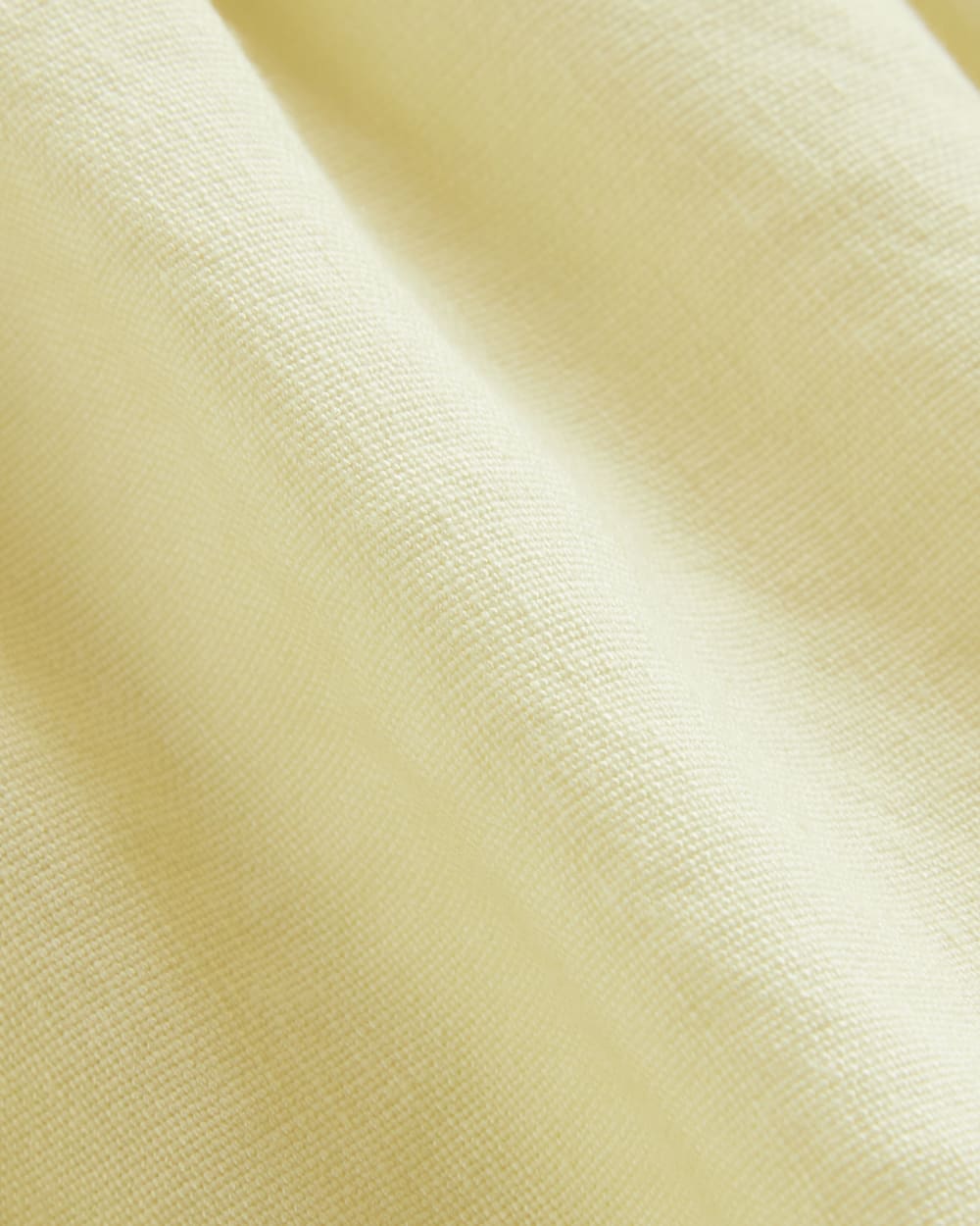The Flutter-Sleeve Top in Stretch Linen | Light Yellow - Image 6
