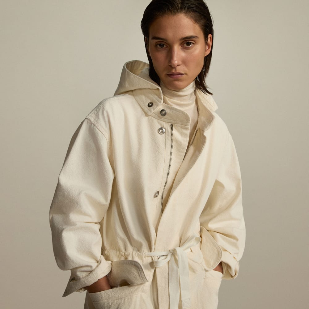 The Canvas Organic Cotton Parka | Bone - Image 4