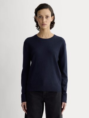 The Classic Crew in Cashmere | Navy