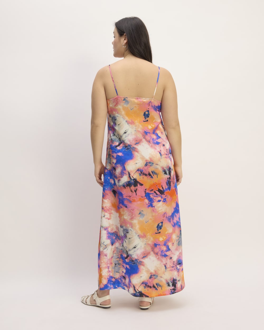 The Everlane x Marques' Almeida Satin Tie-Dye Dress | Multi Tie-Dye - Image 7