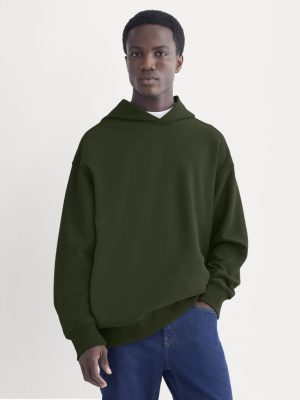 Twill Terry Jacquard Hoodie | Dark Forest